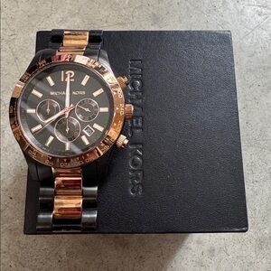Michael Kors Two-Tone Rose gold gun metal grey Chronograph Watch
